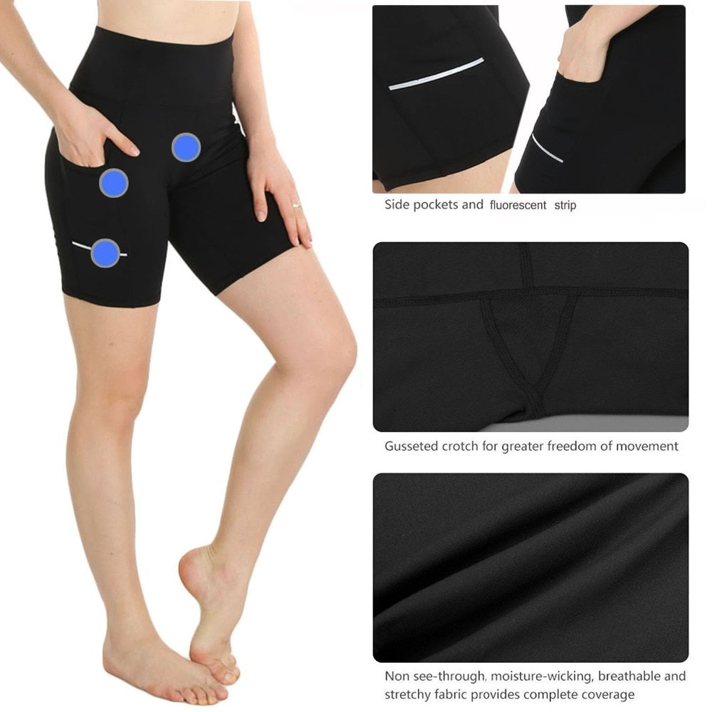 Pantalones cortos deportivos de entrenamiento para mujer, de verano, con cintura elástica, de secado rápido, para gimnasio, yoga y fitness. Pantalones cortos para correr y fitness para mujer.