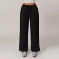 Autumn and winter plush loose sports sweatpants, straight leg warm casual pants, versatile sports pants for women