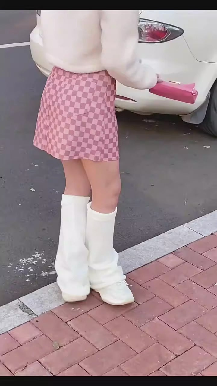 【 High quality version 】 subculture Y2K wide leg sock set, Japanese warm solid color calf set, knitted pile up sock set