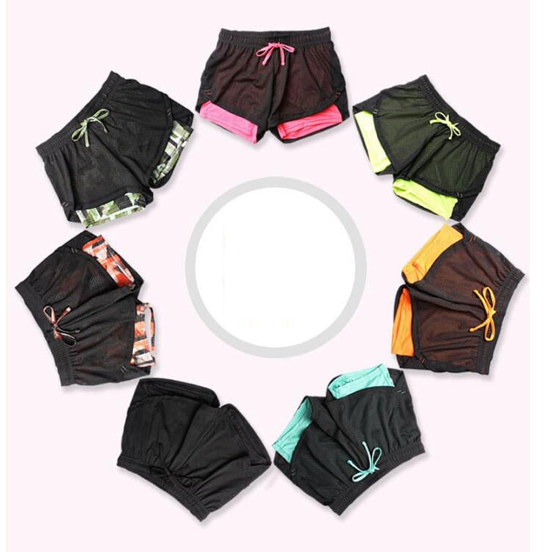 Sport Shorts Women Fitness Clothes Summer Mesh Workout Lulu Running Gym Yoga Shorts