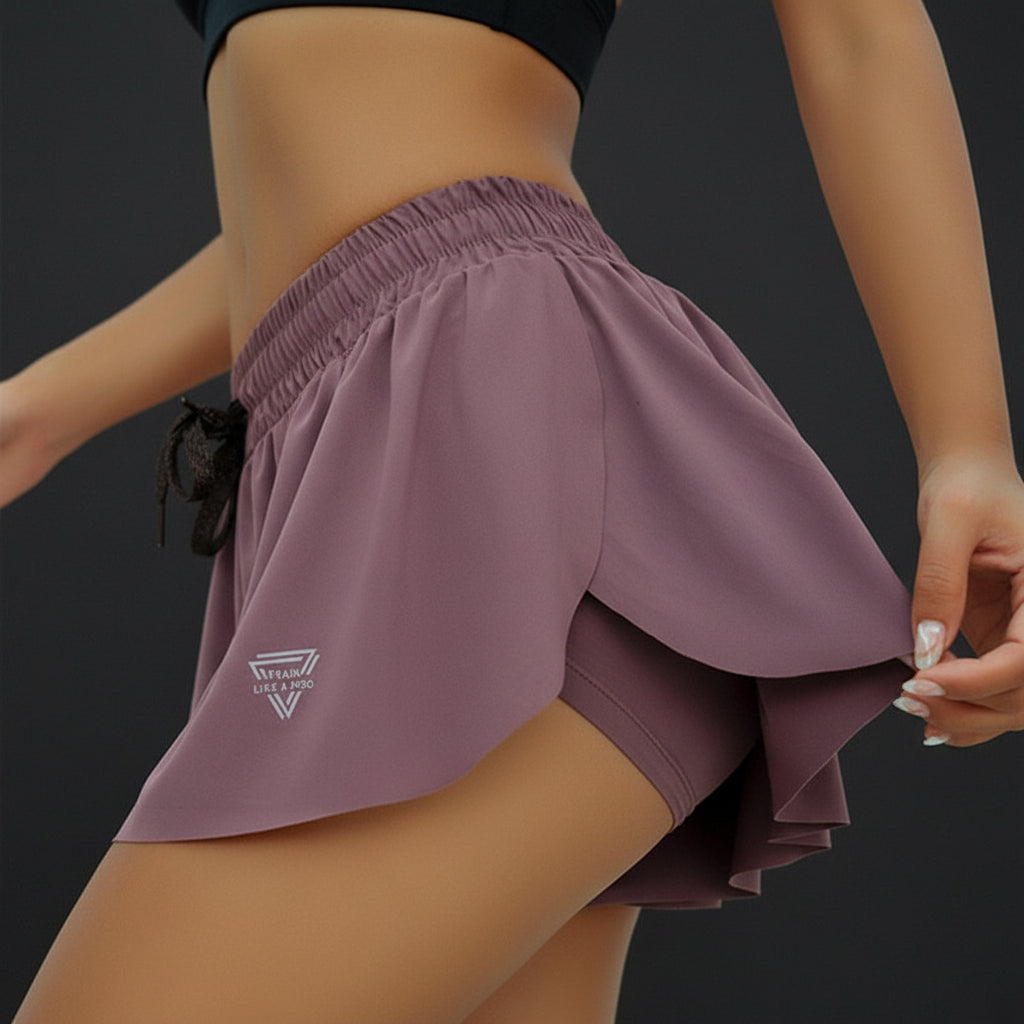 CretKoav Summer Running Shorts Women 2 In 1 Marathon Quick Dry Shorts Gym Loose Sport Shorts Breathable Yoga Shorts