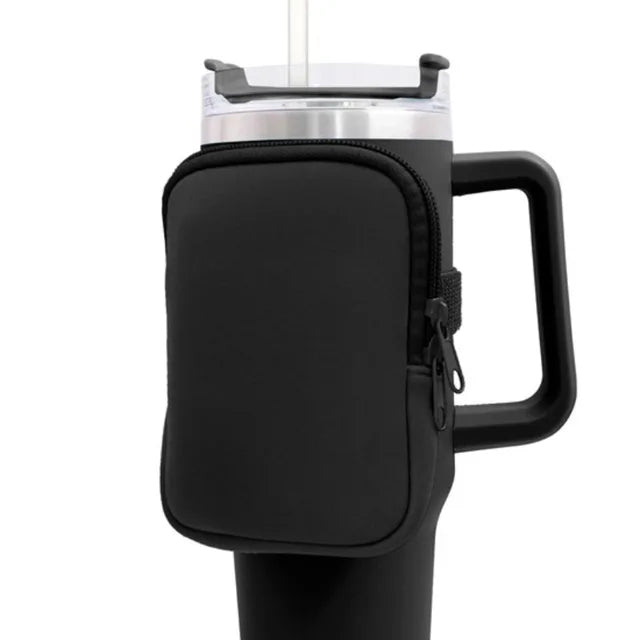 Water Bottle Pouch for For Stanley Cup 40oz/20oz/30oz Water Bottle  Neoprene Tumbler Bag for Cards Keys Wallet Earphone