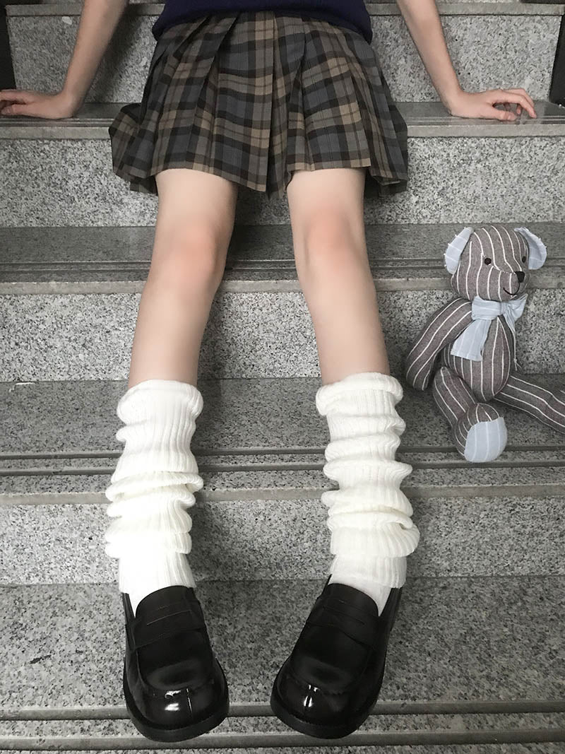 lengthen Japanese Lolita Sweet Girl Leg Warmers  Knitted Foot Cover Women Autumn Winter Leg Warmer Socks Heap Heap Socks