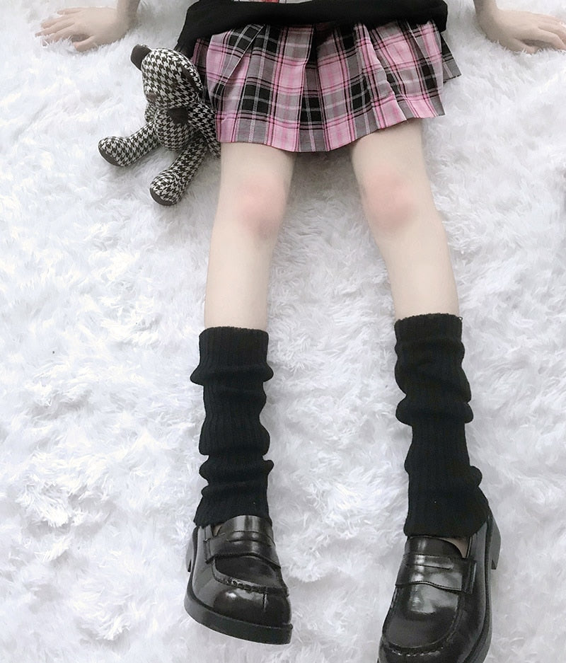 lengthen Japanese Lolita Sweet Girl Leg Warmers  Knitted Foot Cover Women Autumn Winter Leg Warmer Socks Heap Heap Socks