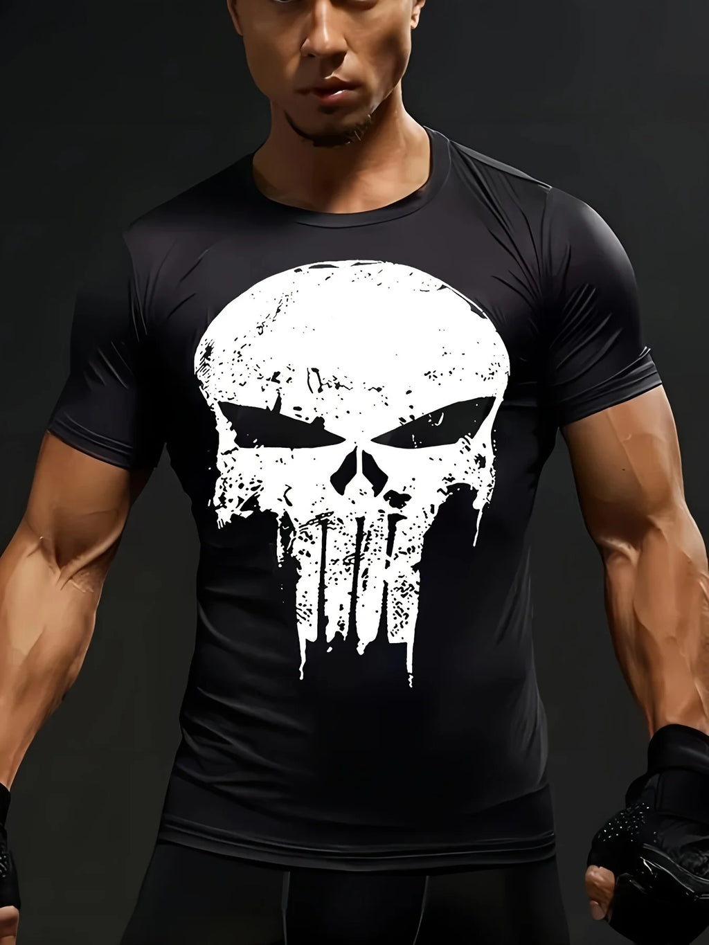 Men's Sports Fitness 3D Men's Clothing Short sleeve T-shirt