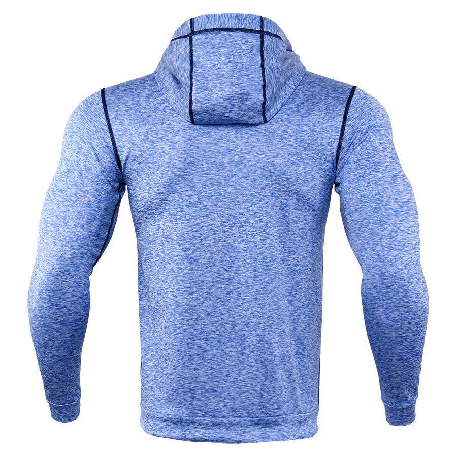 New Rashgard Hooded Sport Shirt Men Long Sleeve Zipper Running T Shirt Men Hoody Compression Shirt Gym Tshirt Fitness Top