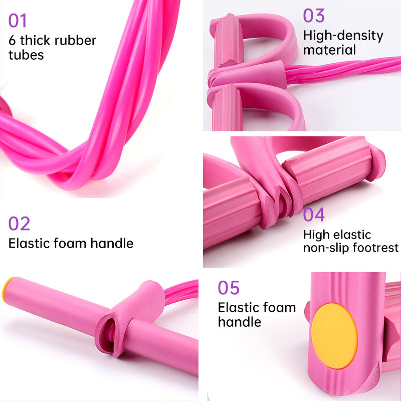 6-in-1 Multifunctional Resistance Band Set for Full Body Workout