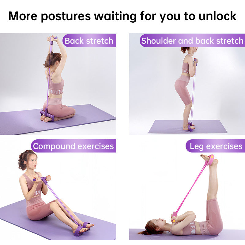 6-in-1 Multifunctional Resistance Band Set for Full Body Workout