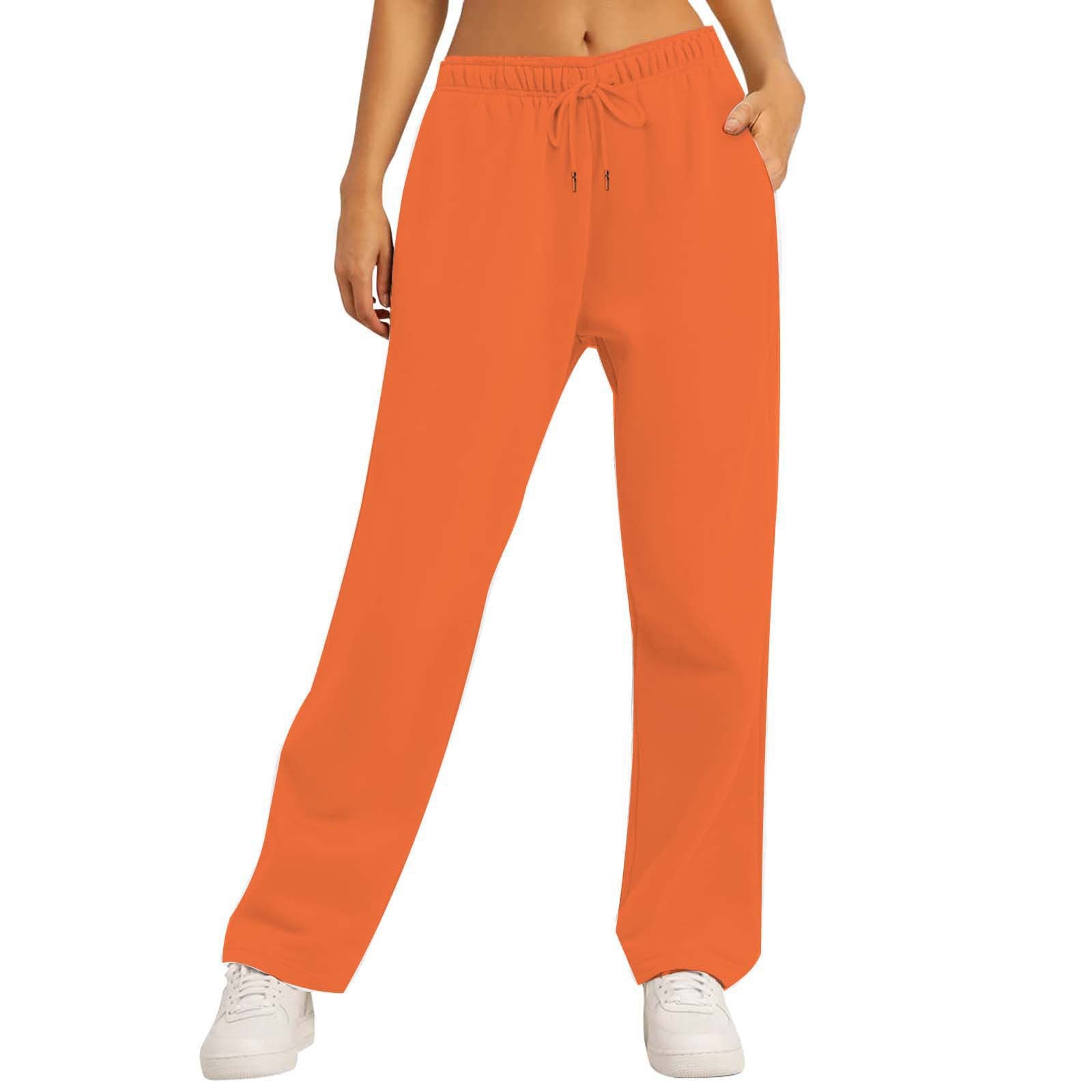 Unisex Solid Color Casual Loose Fleece-Lined Long Pants Sweatpants