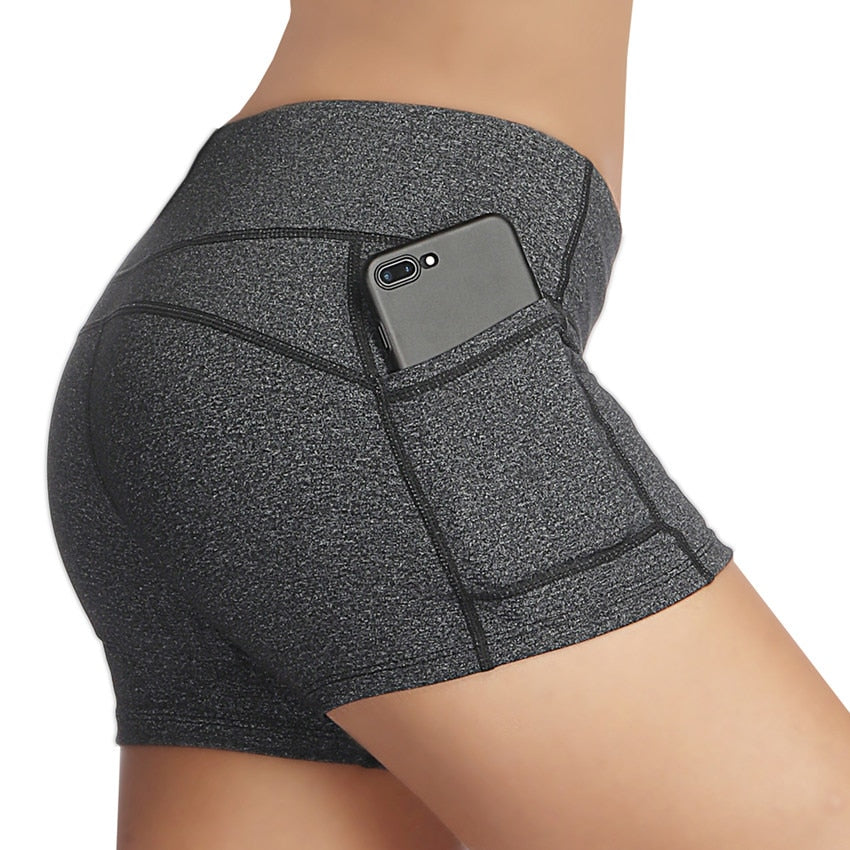 Pantalones cortos deportivos de entrenamiento para mujer, de verano, con cintura elástica, de secado rápido, para gimnasio, yoga y fitness. Pantalones cortos para correr y fitness para mujer.